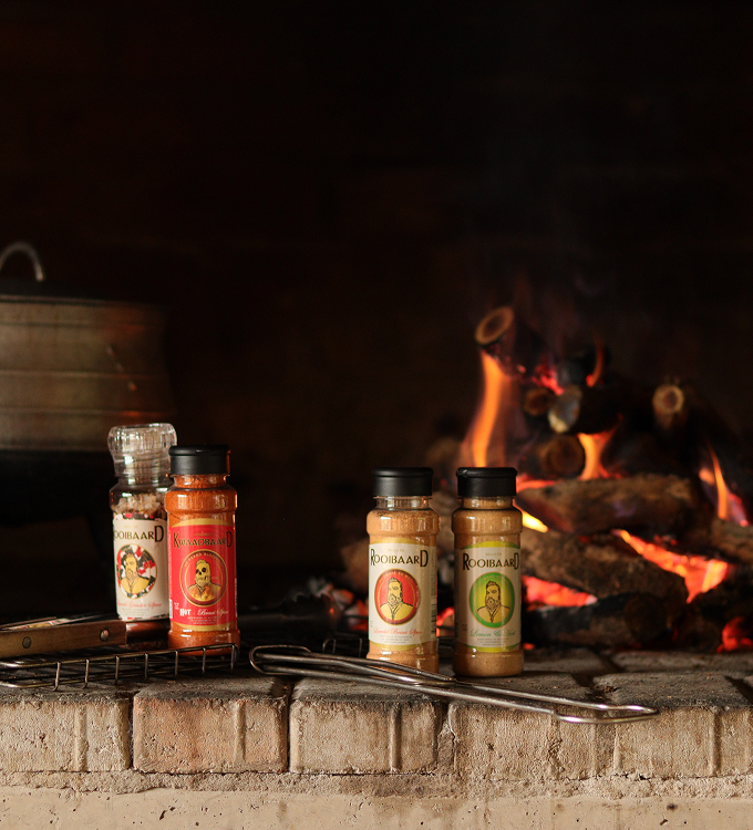 Rooibaard Braai Spice + Lemon & Herb Spice + Kwaad Spice + Grinder Spice